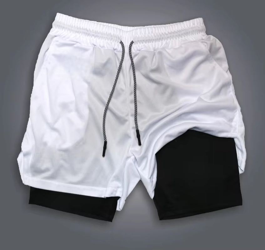 ONE PIECE Classic Anime Luffy Peripheral Printed Double-Layer Shorts 2025 American Summer Men'S Loose Sports Breathable Pants